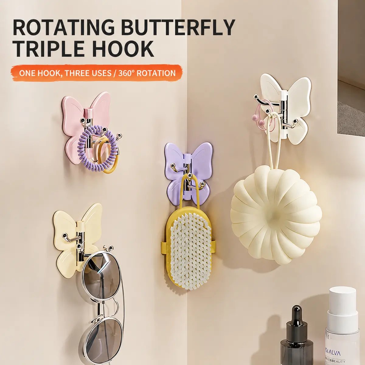 🔥2026 SALE - 🦋No Drilling Swivel Butterfly Hook