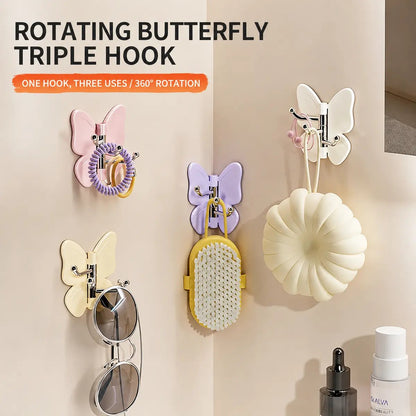 🔥2026 SALE - 🦋No Drilling Swivel Butterfly Hook