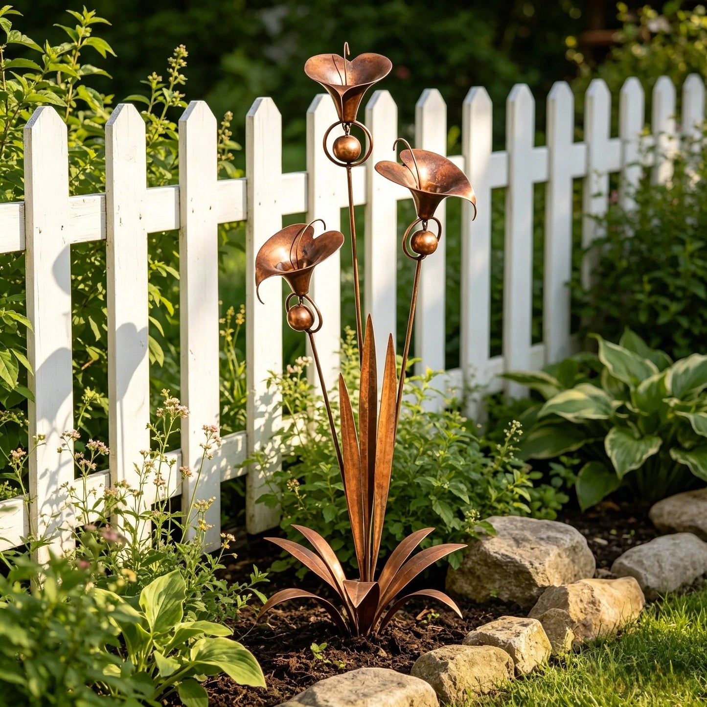 🏡Flame Red Copper Calla Lily Garden Ornament