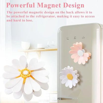 Fridge Magnetic Chip Clips (6 Bag Clips + 1 Magnetic Base) 🍒🌸 Cute Food Sealing Clips