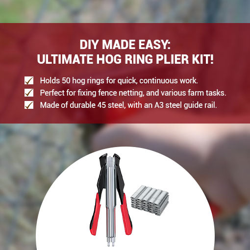Hog Ring Pliers Kit-2500 Nails