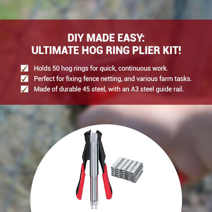 Hog Ring Pliers Kit-2500 Nails