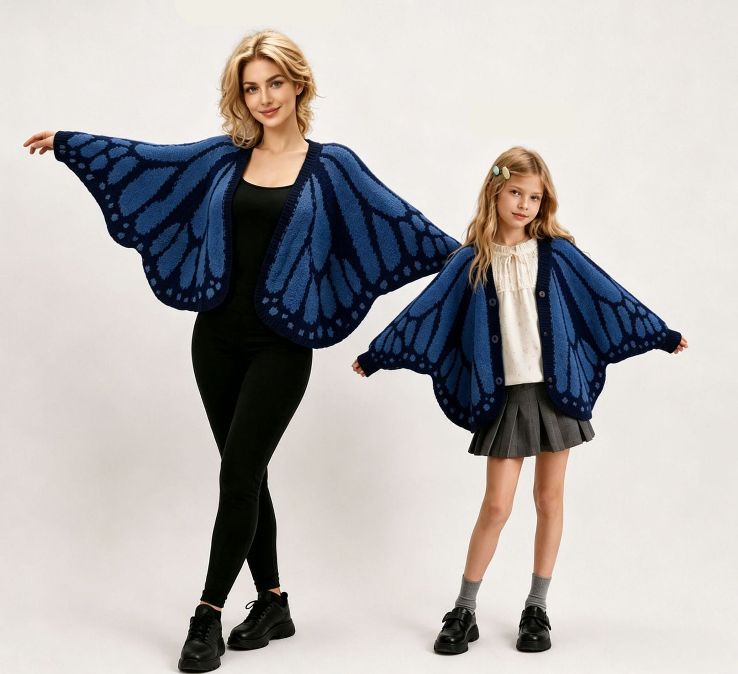 Monarch Butterfly Crochet Knit Cardigan