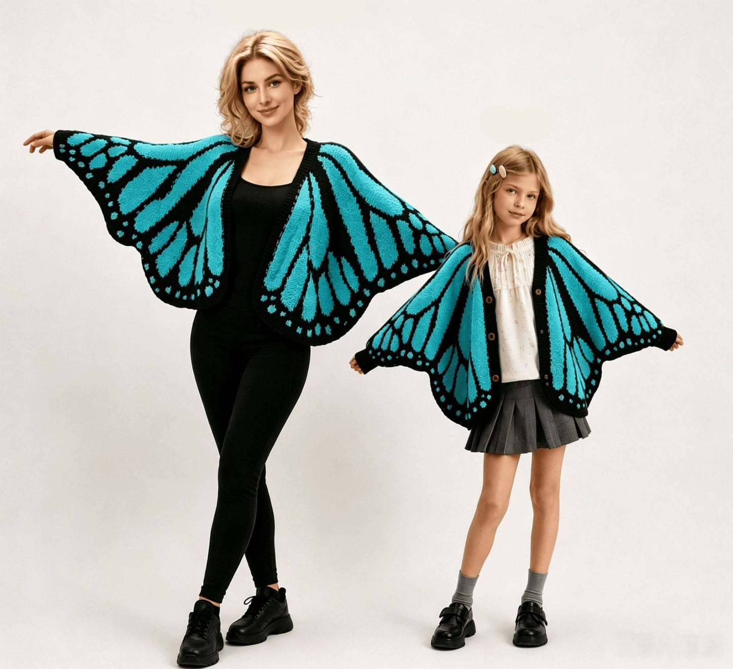 Monarch Butterfly Crochet Knit Cardigan