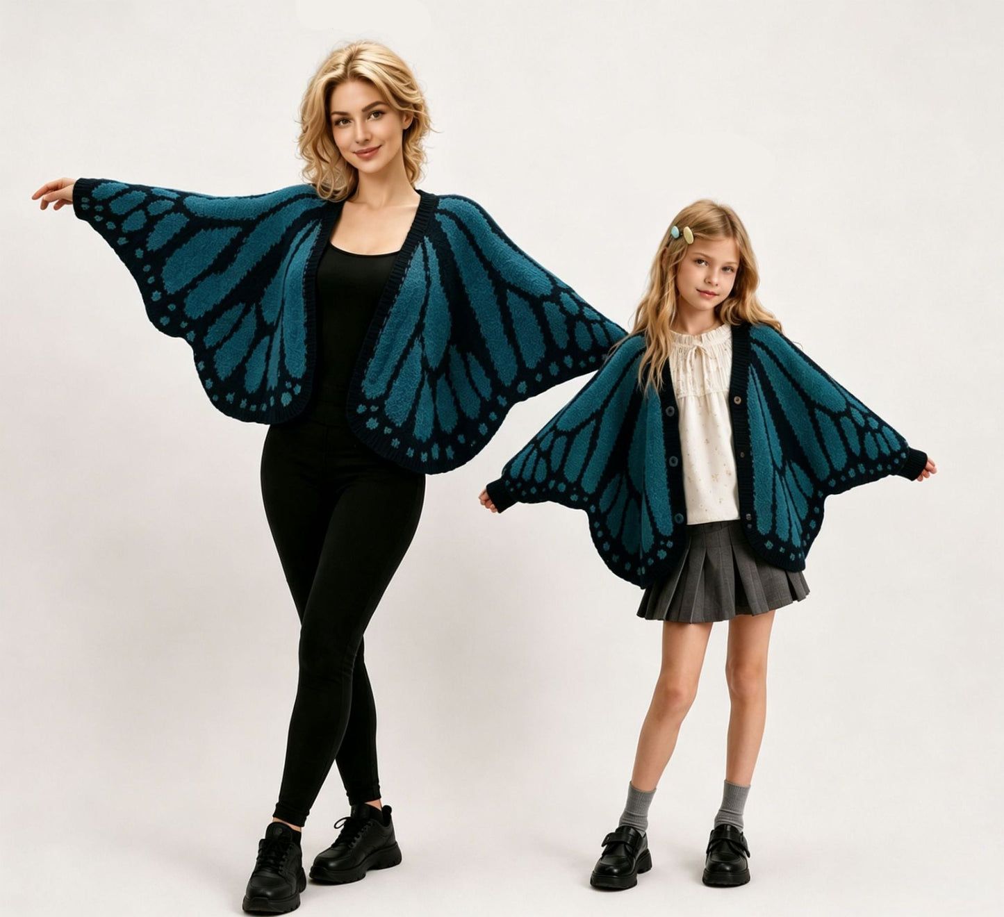 Monarch Butterfly Crochet Knit Cardigan