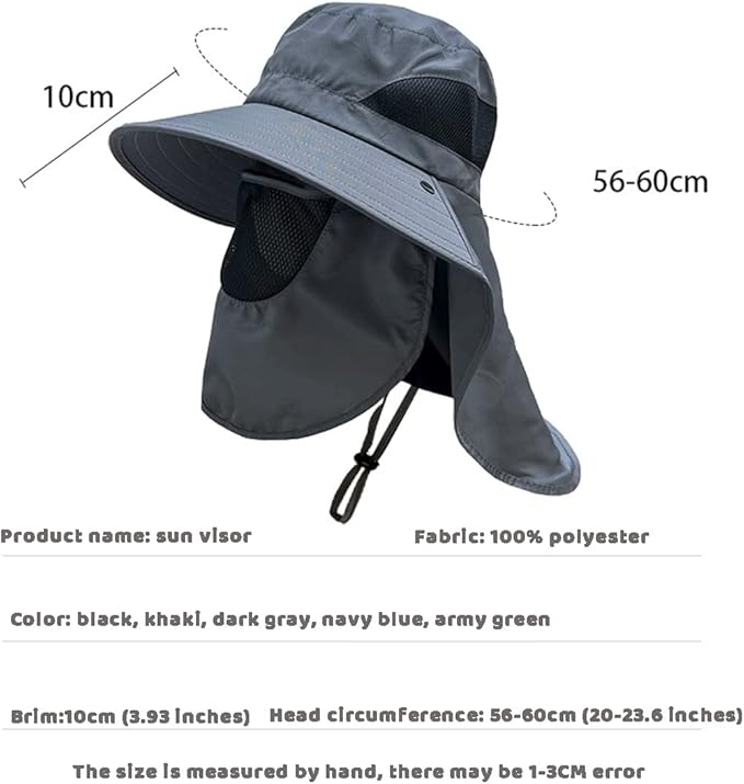 🌞Summer Fisherman's Hat Detachable Outdoor Sun-Protective Face Covering🏕️ (Adjustable & Lightweight Comfort & Unisex Fit)