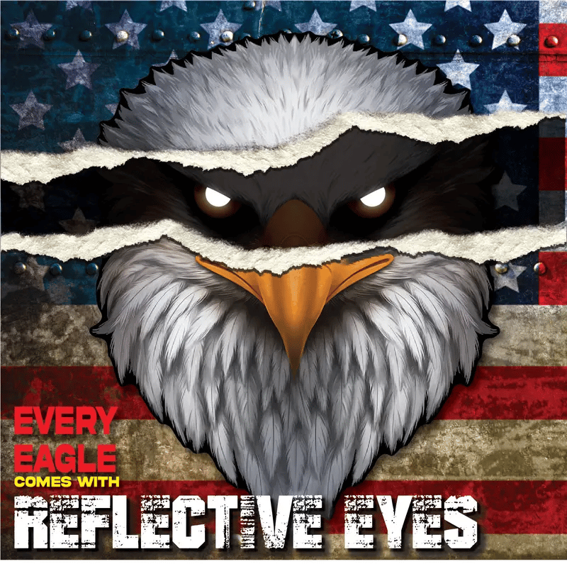 🦅American Patriot Eagle Decal - ⭐The eagle eye area has a reflective effect.