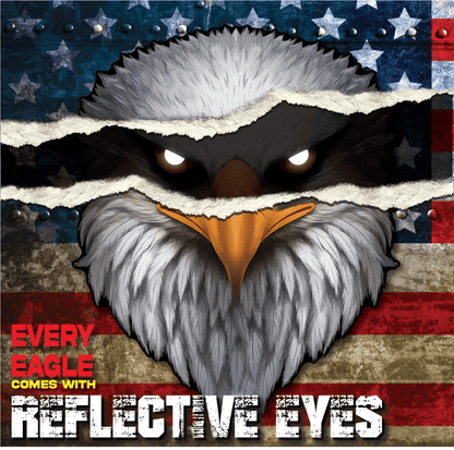 🦅American Patriot Eagle Decal - ⭐The eagle eye area has a reflective effect.