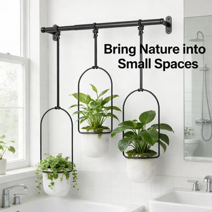 🌿 Extendable Hanging Wall Planter Basket 🪴 Creative Ceramic Flower Pot for Garden & Indoor Decor ✨