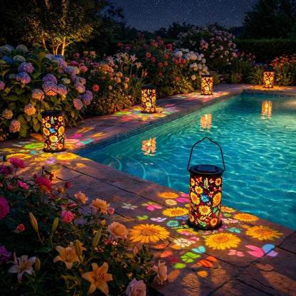 🔥🌞Colorful Sunflower Glow Solar Garden Lantern