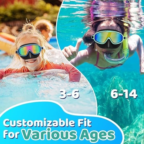 🏊‍♀️Last Day Buy 1 Get 1 Free🏊‍♀️HD children's large frame waterproof and anti-fog swimming goggles