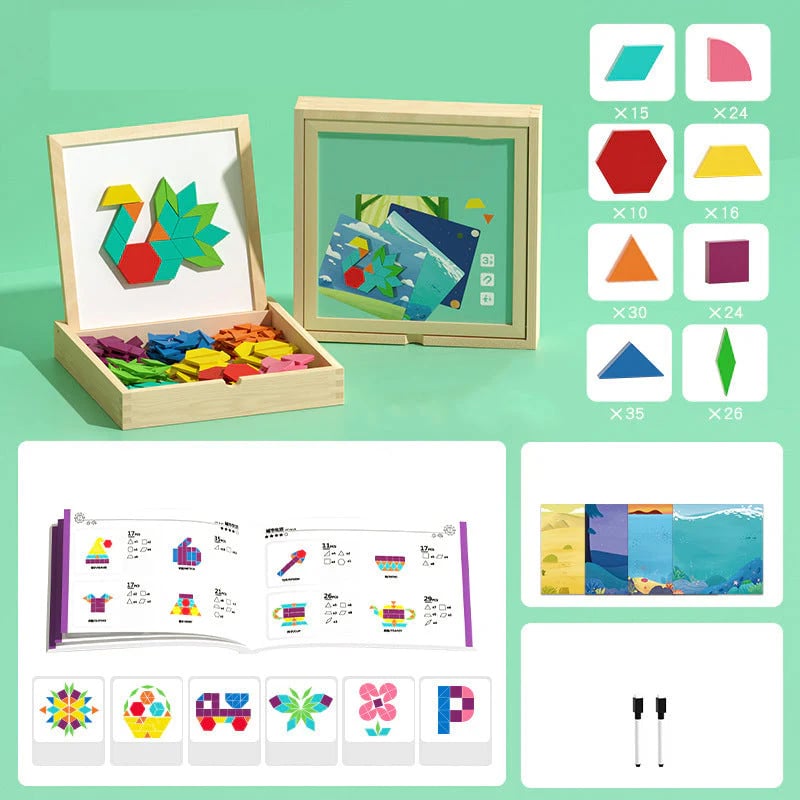🔥Wooden Magnetic Pattern Block Puzzle Set🧩