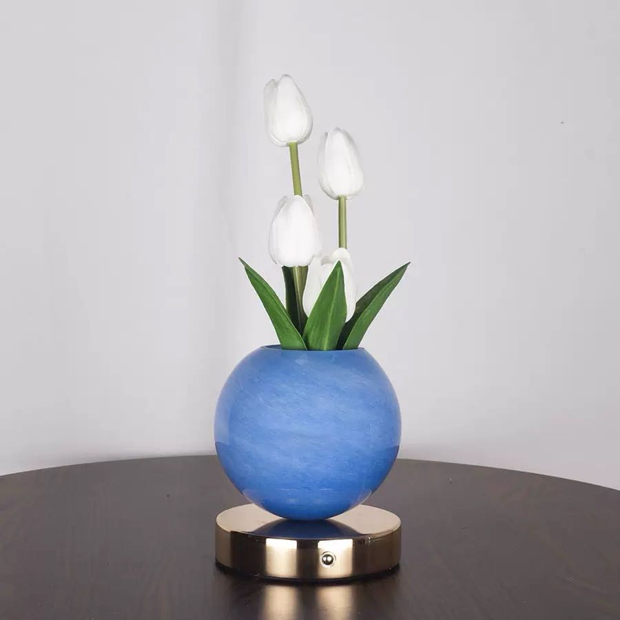 Tulip Planet LED Lamp Decorative Flower Light Touch Control Night Light Romantic Gift for Couple for Family