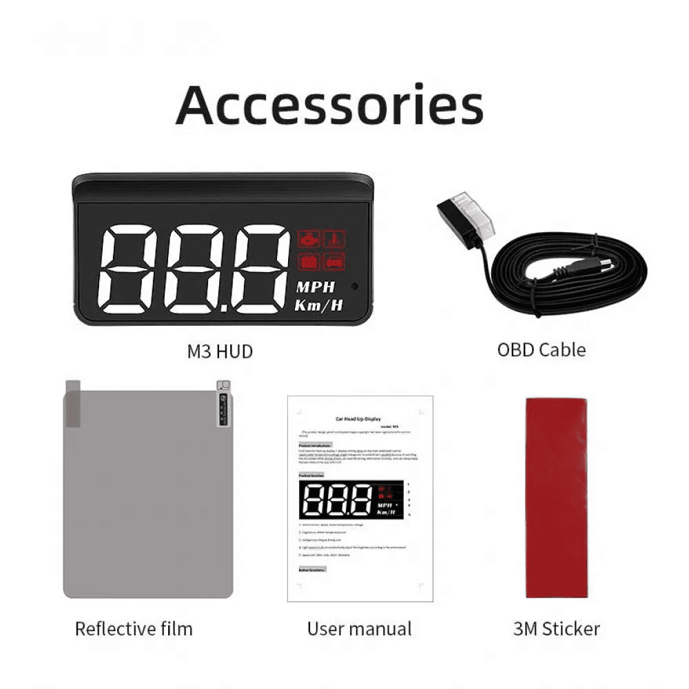 SundryGo Car Head Up Display M3 OBD2 HUD – Digital Auto HUD for Enhanced Drive Safety