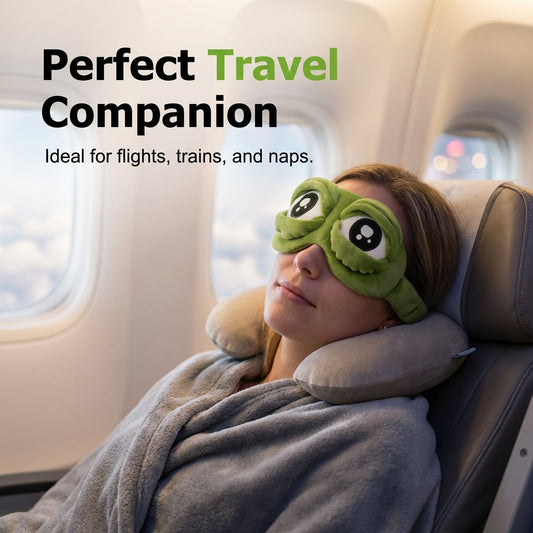 🐸 3D Cute Frog Sleep Eye Mask