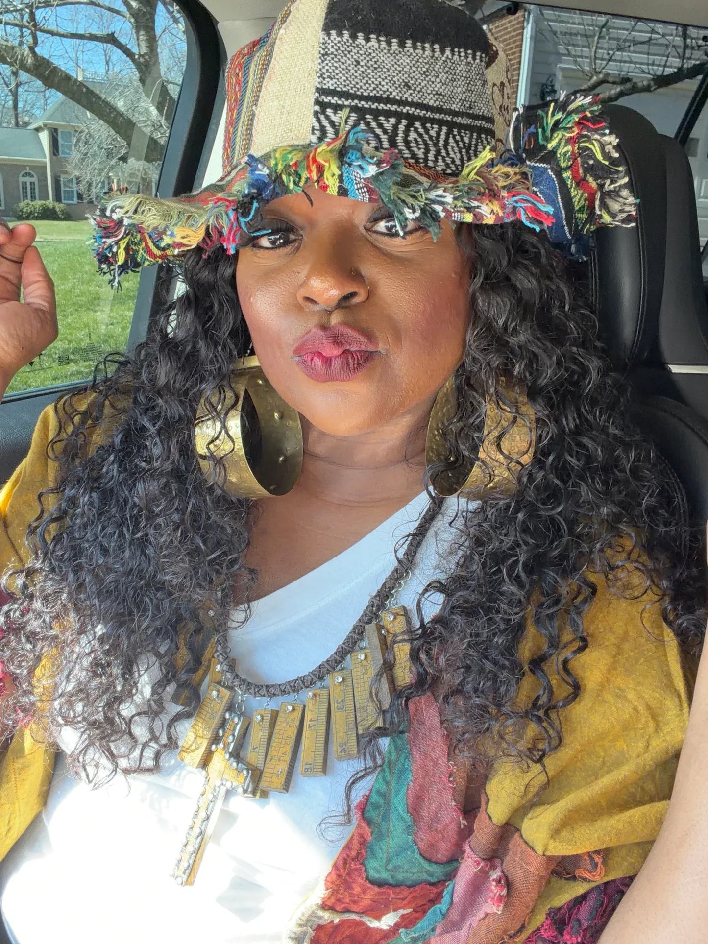 🔥Handmade Frayed Patchwork Bucket Hat