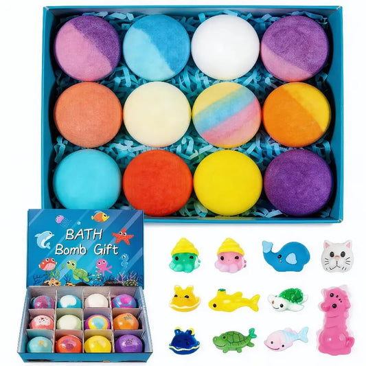 🛁 Natural Bath Bombs for Kids with Mega Bubbles & Surprise Inside ✨