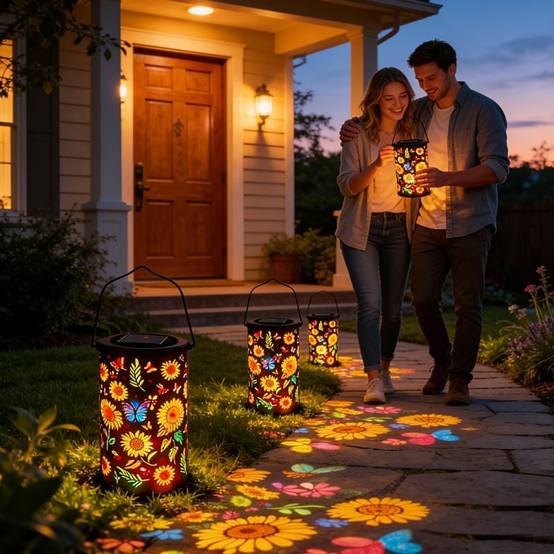 🔥🌞Colorful Sunflower Glow Solar Garden Lantern