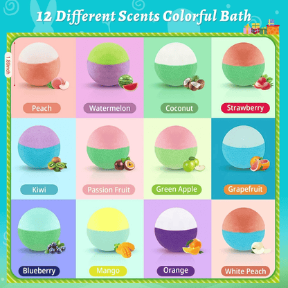 🛁 Natural Bath Bombs for Kids with Mega Bubbles & Surprise Inside ✨
