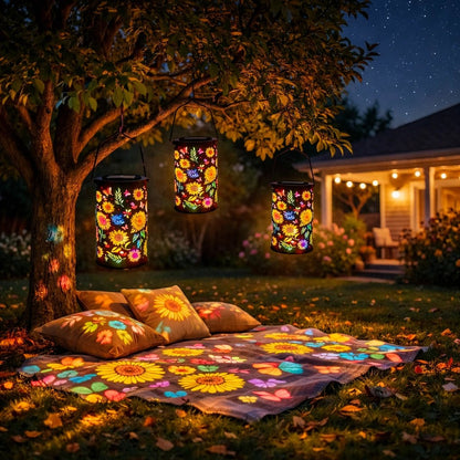 🔥🌞Colorful Sunflower Glow Solar Garden Lantern