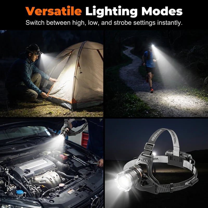 🌃Rechargeable Zoomable Headlamp with Motion Sensor