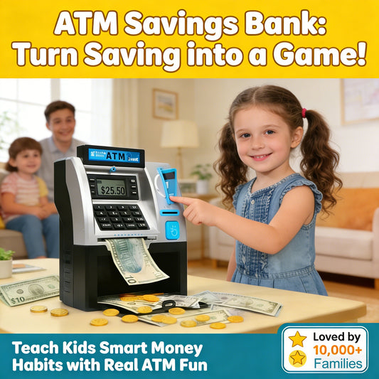💰ATM Savings Bank for Real Money: The Ultimate Money Management Machine for Adults & Kids