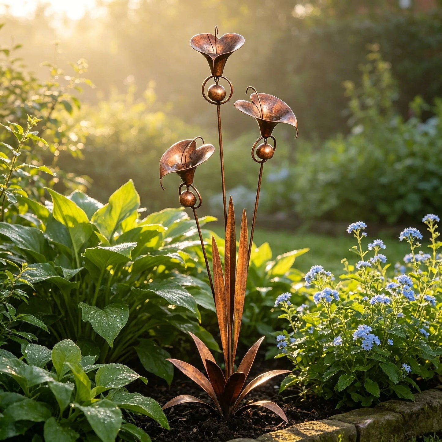 🏡Flame Red Copper Calla Lily Garden Ornament