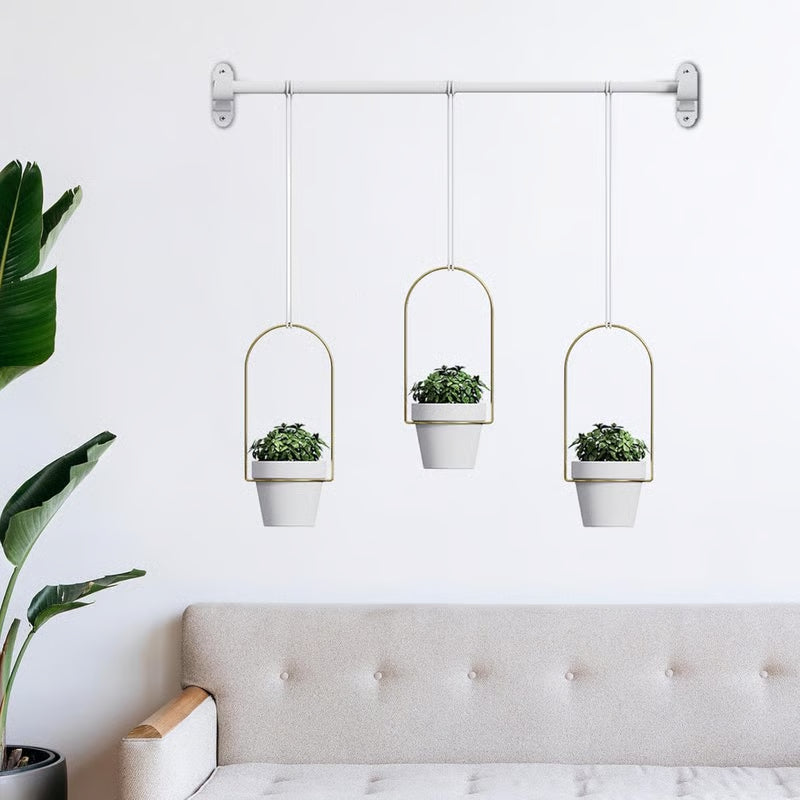 🌿 Extendable Hanging Wall Planter Basket 🪴 Creative Ceramic Flower Pot for Garden & Indoor Decor ✨
