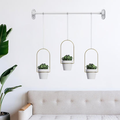 🌿 Extendable Hanging Wall Planter Basket 🪴 Creative Ceramic Flower Pot for Garden & Indoor Decor ✨