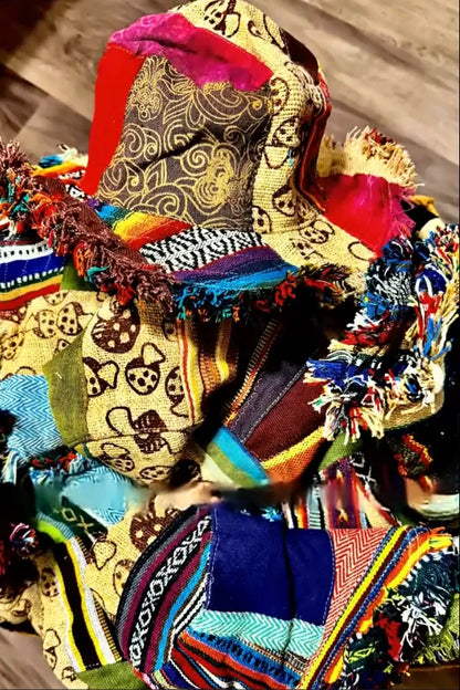 🔥Handmade Frayed Patchwork Bucket Hat
