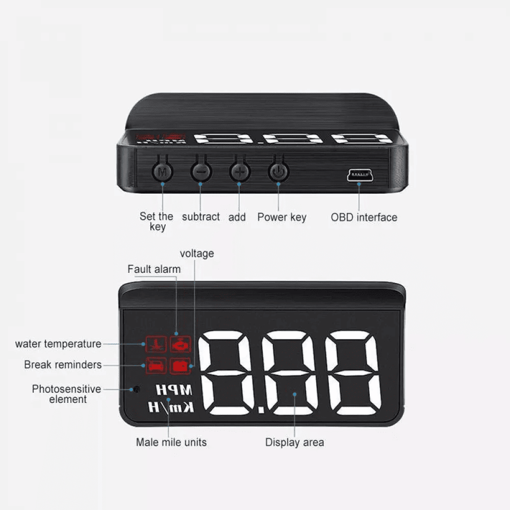 SundryGo Car Head Up Display M3 OBD2 HUD – Digital Auto HUD for Enhanced Drive Safety