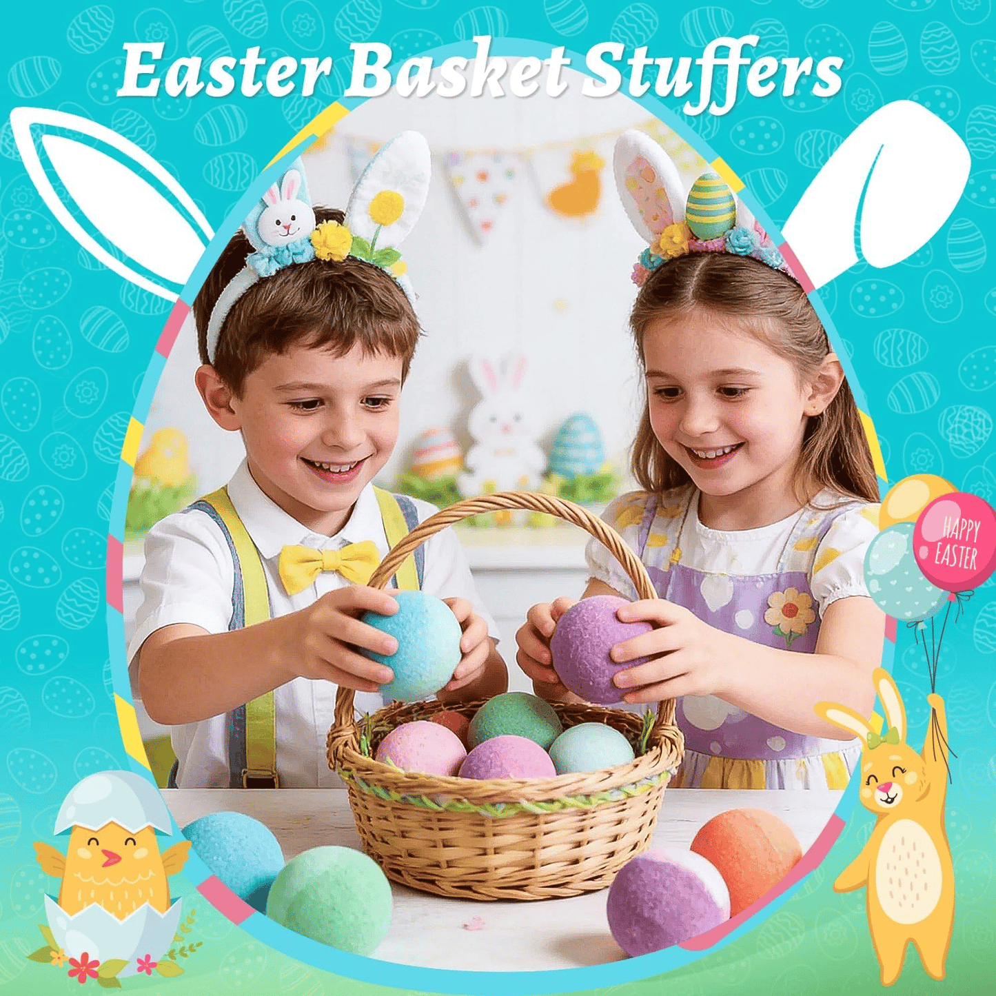 🛁 Natural Bath Bombs for Kids with Mega Bubbles & Surprise Inside ✨