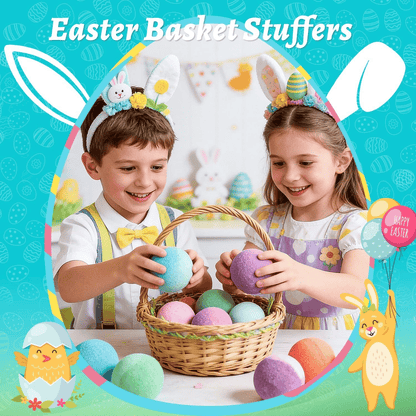 🛁 Natural Bath Bombs for Kids with Mega Bubbles & Surprise Inside ✨