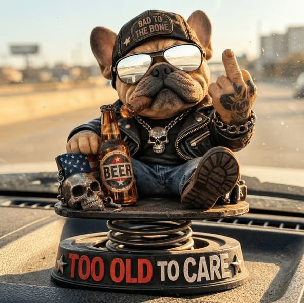⏰Hot Sale: Save 49%-Too Old To Care Dashhoard Bobblehead