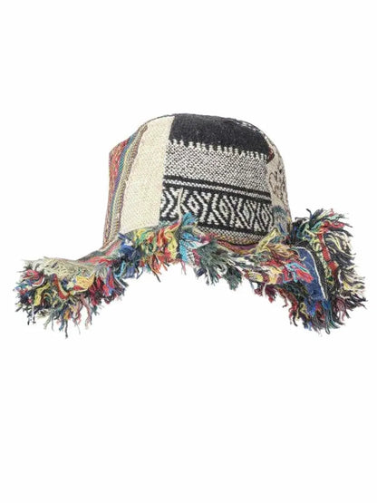 🔥Handmade Frayed Patchwork Bucket Hat