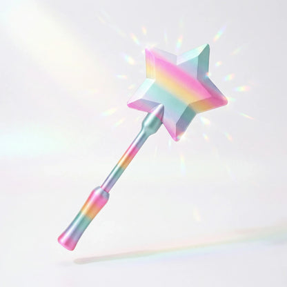3D Printed Star Wand | Rainbow Fidget Toy for Contactless Payments