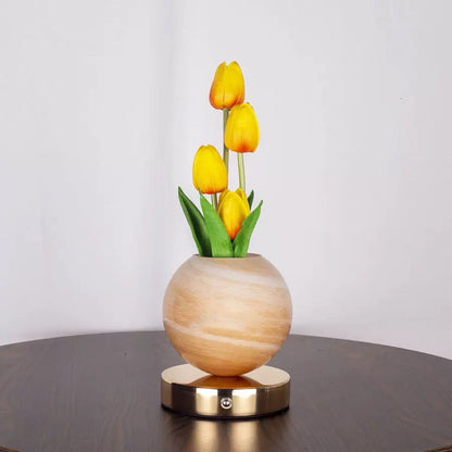 Tulip Planet LED Lamp Decorative Flower Light Touch Control Night Light Romantic Gift for Couple for Family