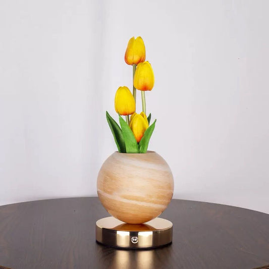 Tulip Planet LED Lamp Decorative Flower Light Touch Control Night Light Romantic Gift for Couple for Family