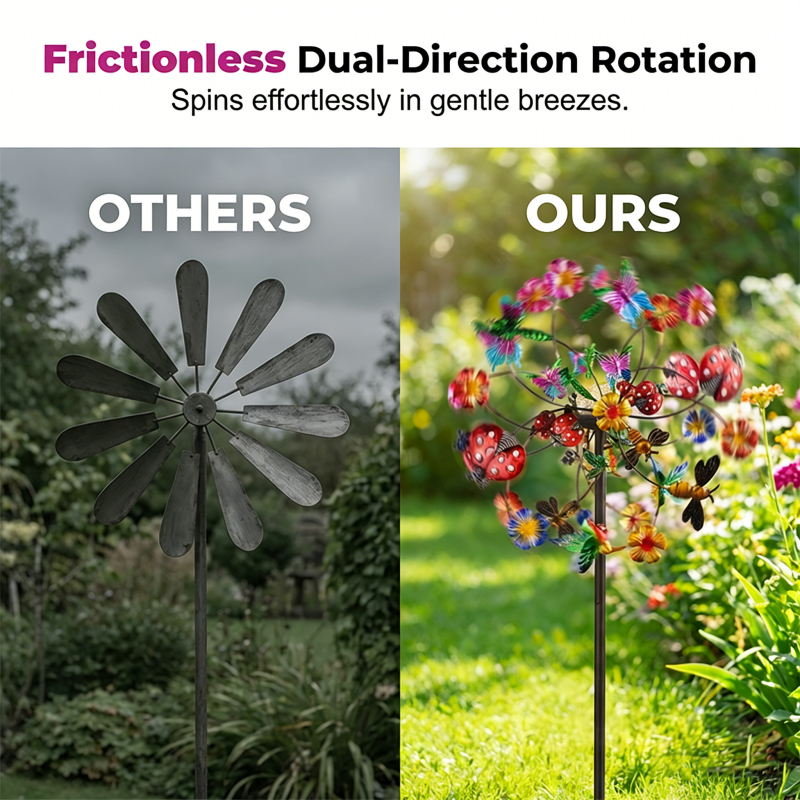 🌸 Spring Sale 40% OFF 💨 🎡 Solar-Powered Wind Spinner for Garden