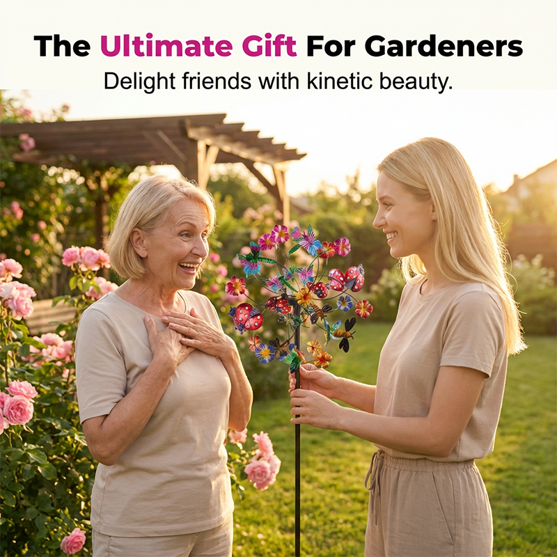 🌸 Spring Sale 40% OFF 💨 🎡 Solar-Powered Wind Spinner for Garden