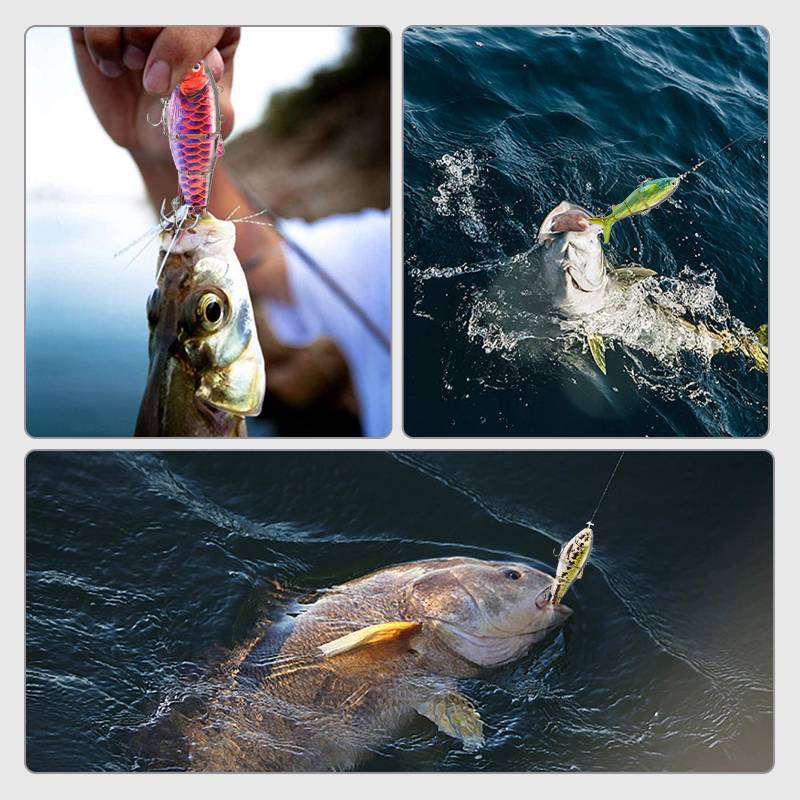 Multi-jointed robotic fishing lure with LED