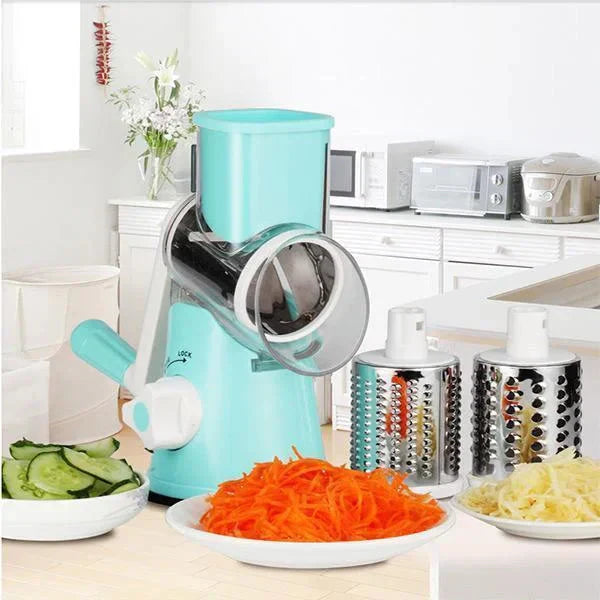 🥕3-in-1 rotating cheese and vegetable grater