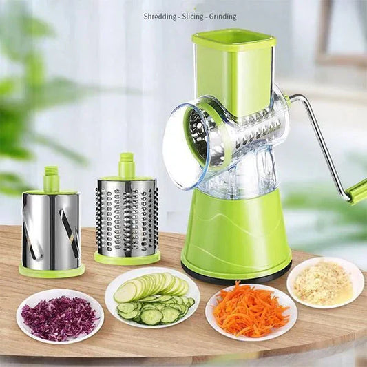 🥕3-in-1 rotating cheese and vegetable grater