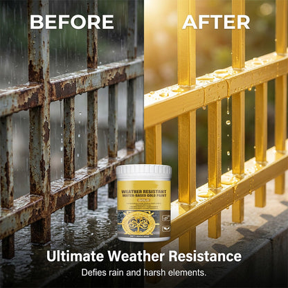 Weather Resistant Water-Based Gold Paint
