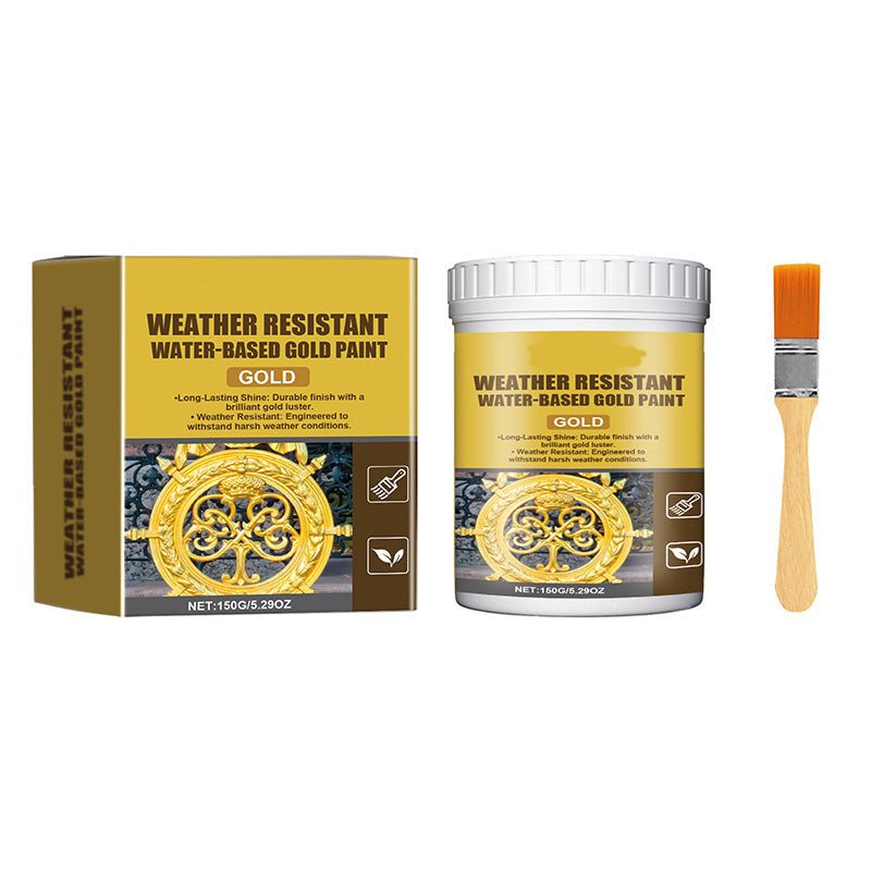 Weather Resistant Water-Based Gold Paint
