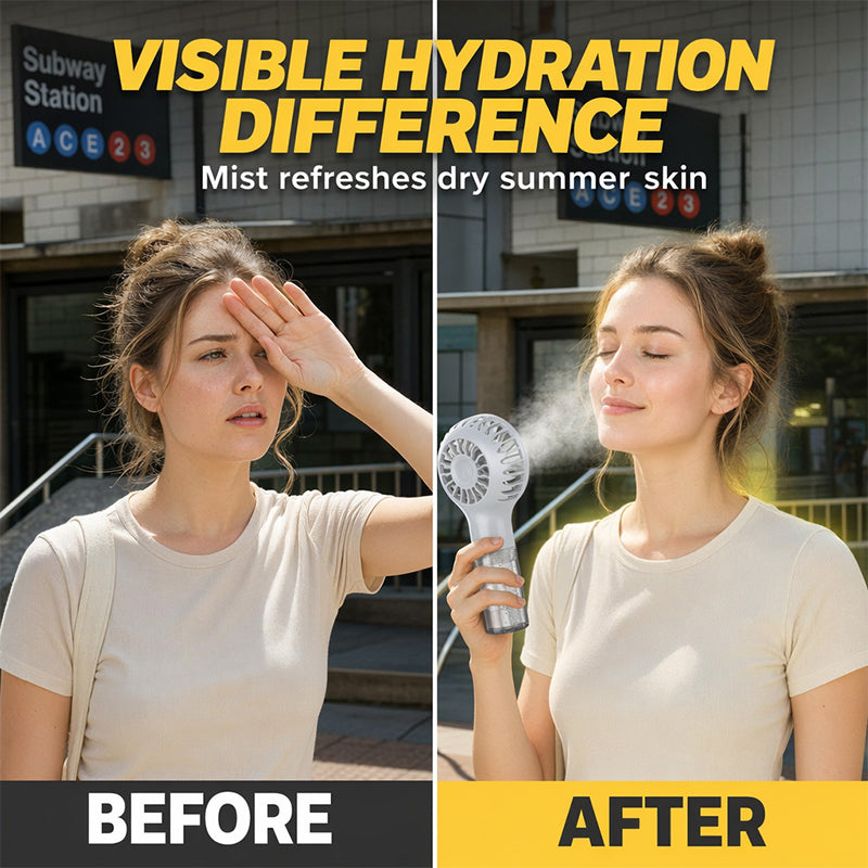 🔥Limited-Time 50% OFF🏖️❄️Portable Handheld Mist Cooling Fan💦