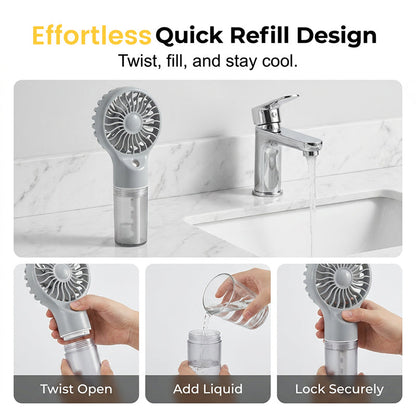 🔥Limited-Time 50% OFF🏖️❄️Portable Handheld Mist Cooling Fan💦